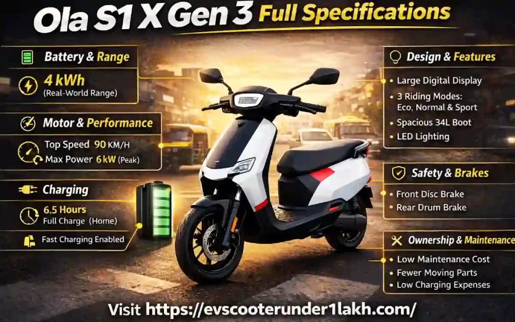 Ola S1 X Gen 3 specifications