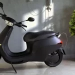 Ola electric scooter riding in cold winter conditions on city roads