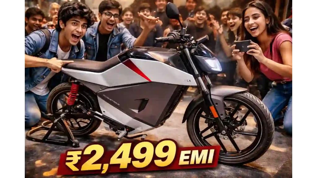 Ola Roadster X electric bike showcased as the first EV for college students with ₹2,499 EMI ahead of 2026 launch