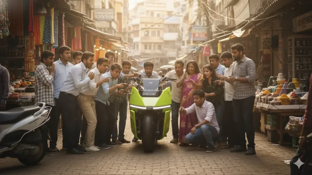 Electric scooter on Indian roads