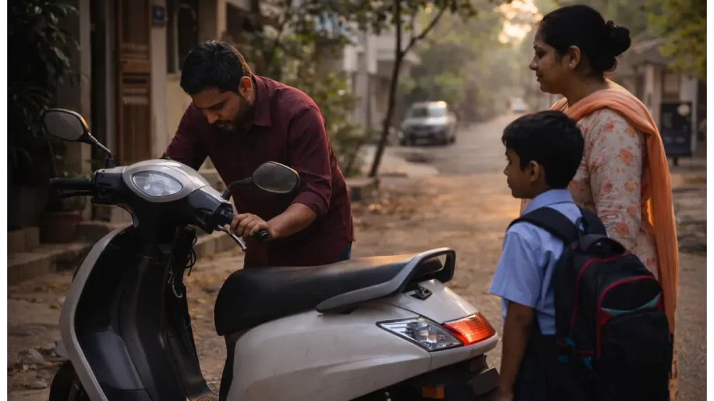 Family moment with Honda Activa