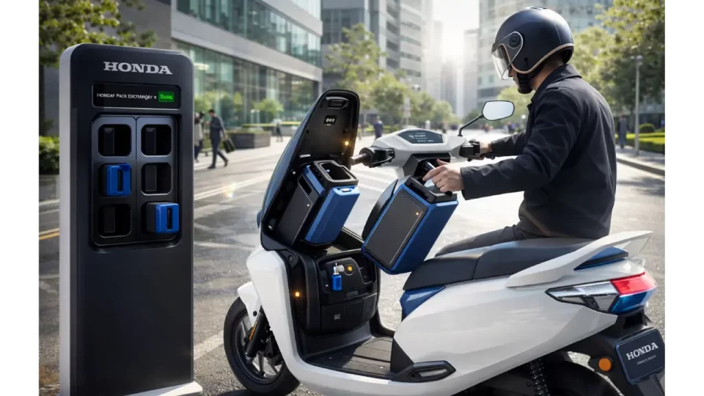 Honda CUV e scooter battery swap