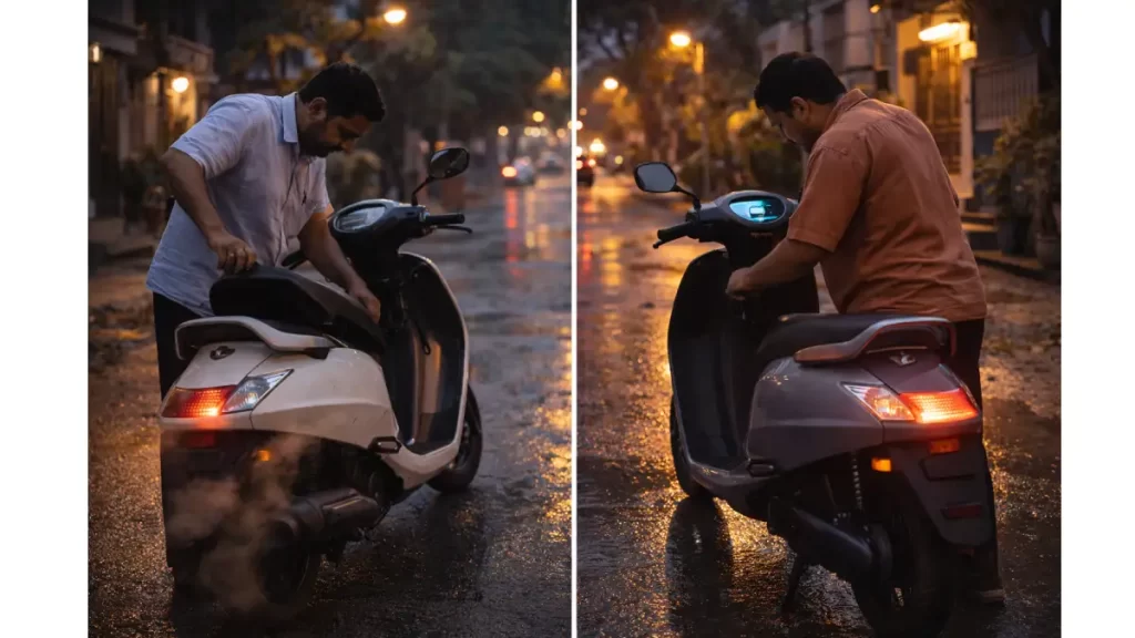 Petrol vs electric: Chennai street evening